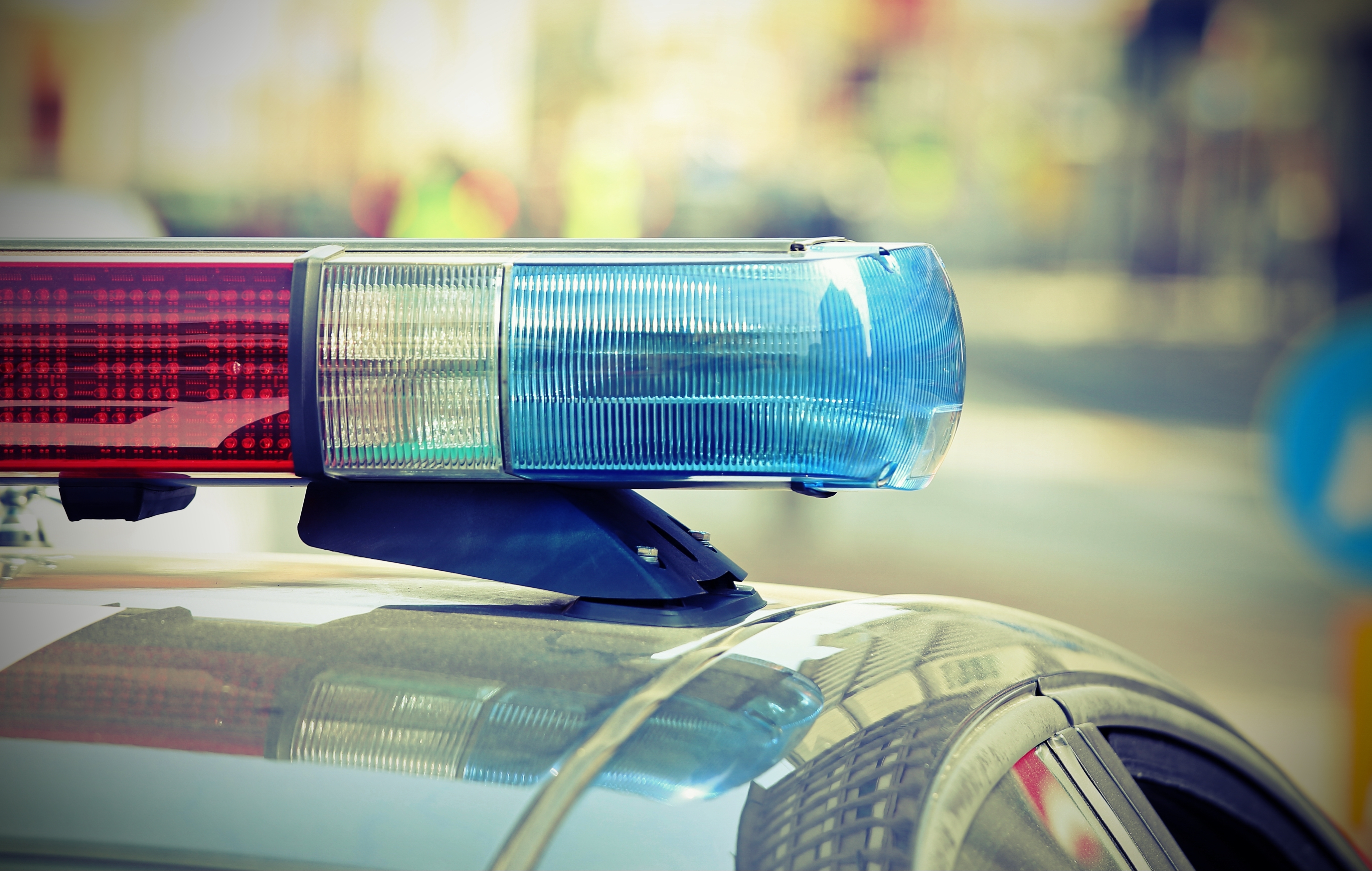 Flashing lights of a police car | Source: Shutterstock