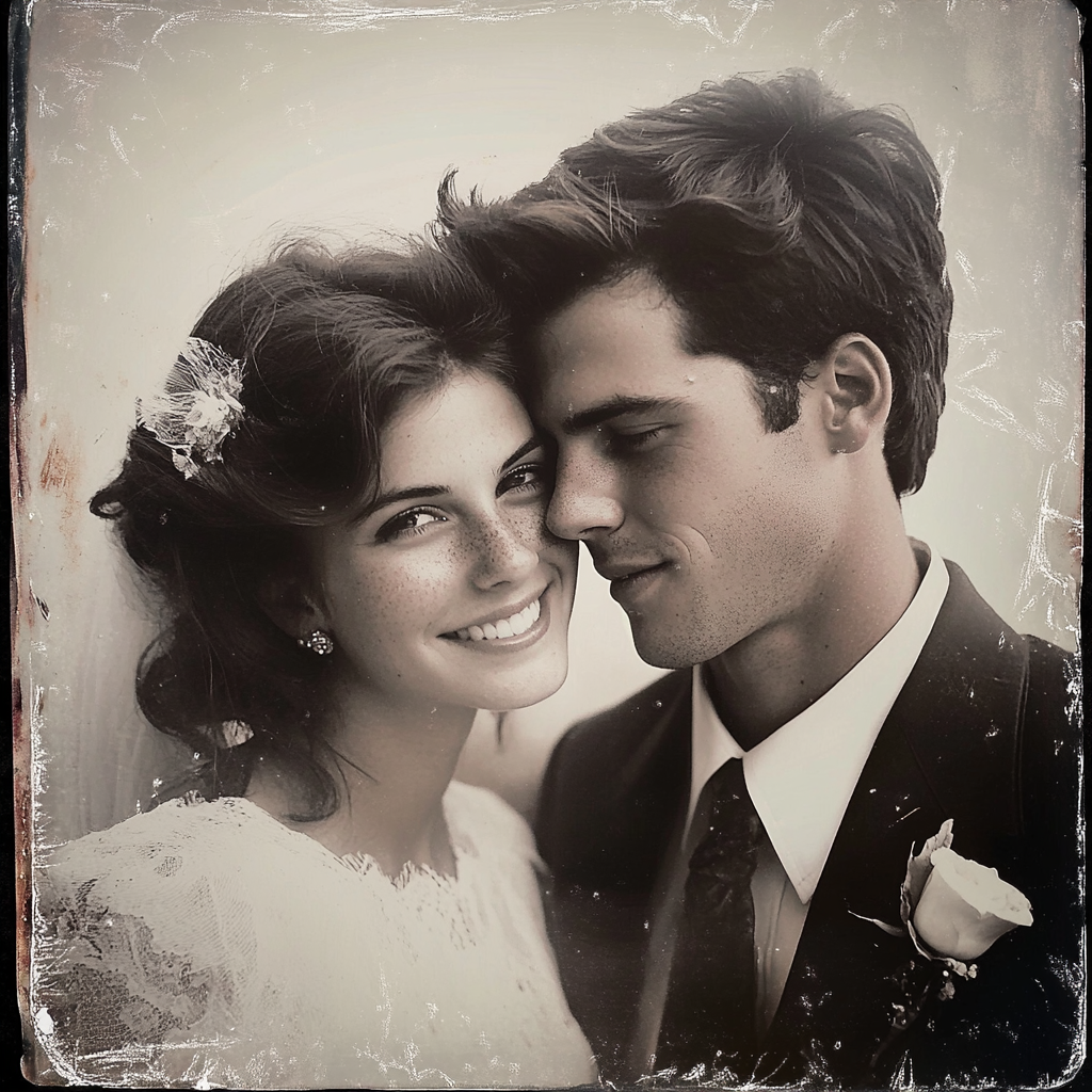 An old wedding photo | Source: Midjourney