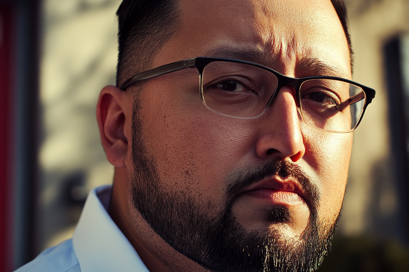 A close-up shot of a man looking straight ahead | Source: Midjourney