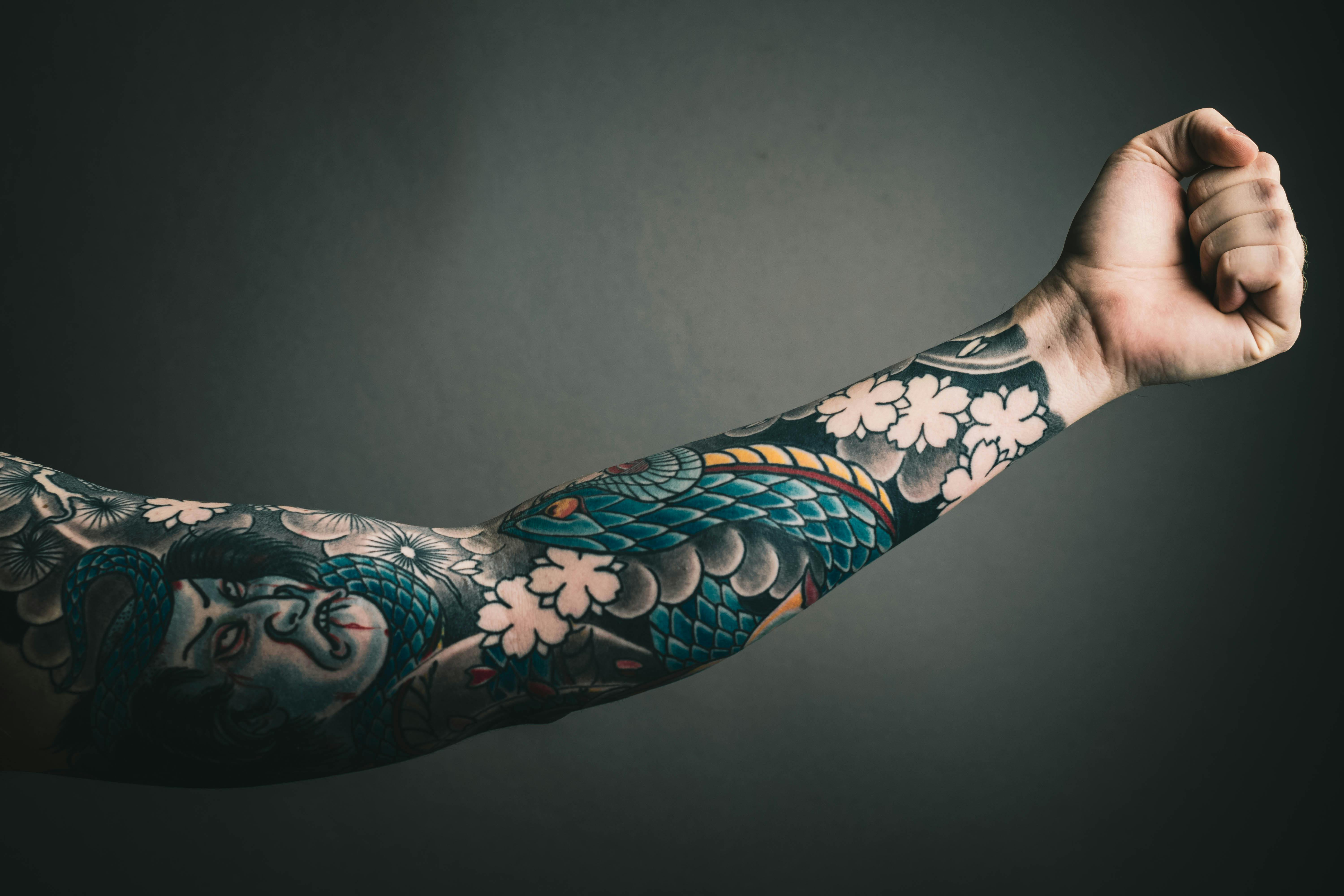 A sleeve tattoo | Source: Pexels