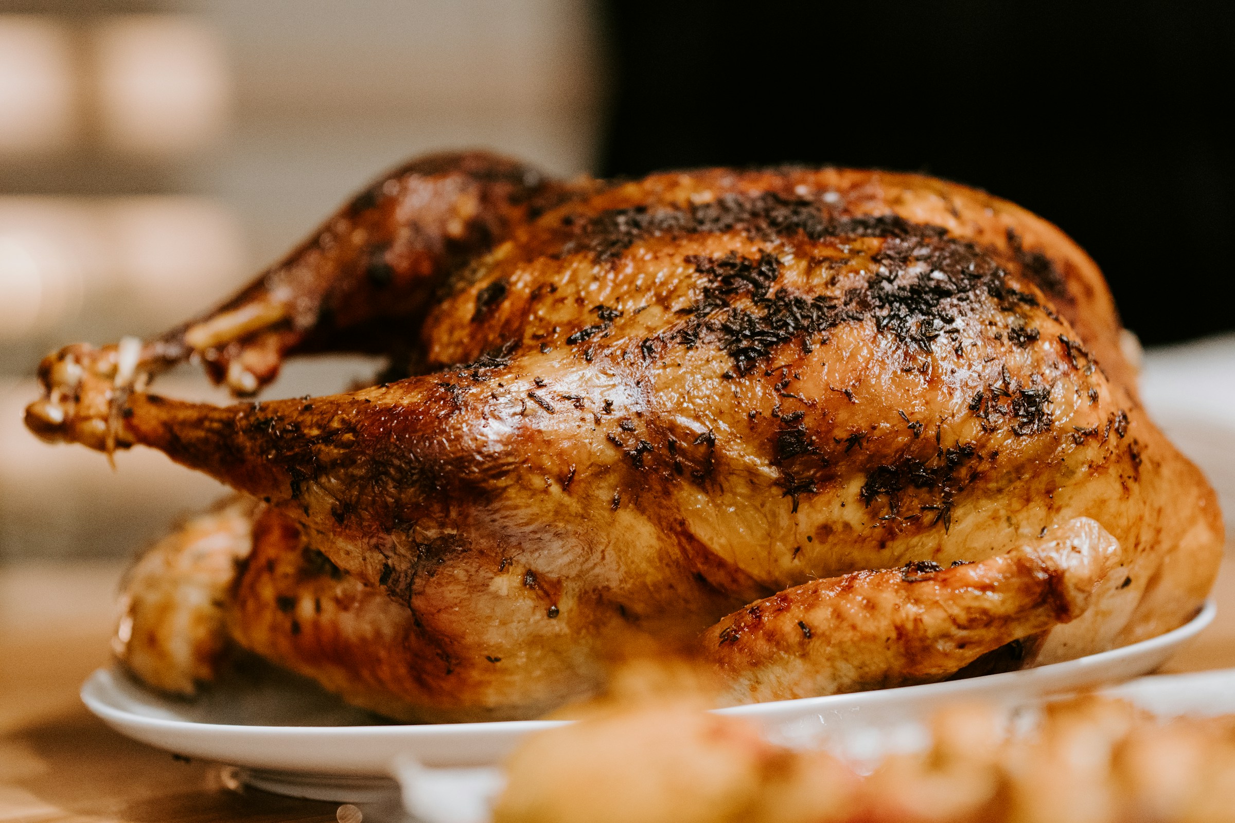 Roast chicken on a plate | Source: Unsplash