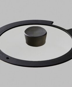 ダイヤモンドコートパンIH用 ガラス蓋20cm ブラック　H-IS-GL20