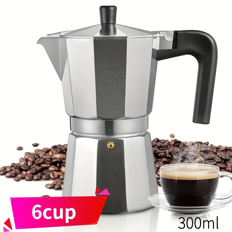 Manual Mocha Pot, 1/6cup | Modern Stove Coffee Brewer, Manual Espresso Machine, No Need for Electricity